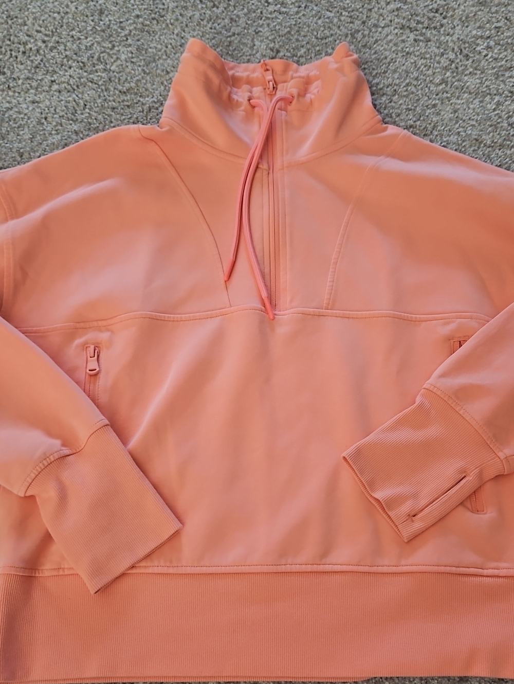 Old Navy Peach Half-Zip Pullover Sweatshirt